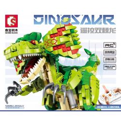 SEMBO 730002 non  ĐIỀU KHIỂN TỪ XA DILOPHOSAURUS bộ đồ chơi xếp lắp ráp ghép mô hình  DINOSAUR Kỹ Thuật Công Nghệ Cao Mô Hình Phương Tiện 1415 khối