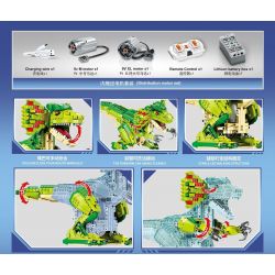 SEMBO 730002 non  ĐIỀU KHIỂN TỪ XA DILOPHOSAURUS bộ đồ chơi xếp lắp ráp ghép mô hình  DINOSAUR Kỹ Thuật Công Nghệ Cao Mô Hình Phương Tiện 1415 khối