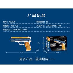 SEMBO 702939 non  SÚNG LỤC 92 bộ đồ chơi xếp lắp ráp ghép mô hình 453 khối