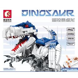 SEMBO 730001 non  RỒNG BẠO CHÚA ĐIỀU KHIỂN TỪ XA bộ đồ chơi xếp lắp ráp ghép mô hình  DINOSAUR Kỹ Thuật Công Nghệ Cao Mô Hình Phương Tiện 1374 khối