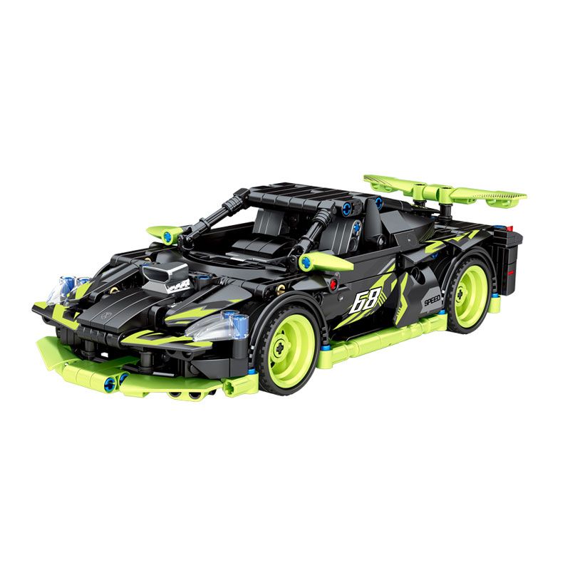 SEMBO 701895 non  ĐIỀU KHIỂN TỪ XA DRAKE RACER bộ đồ chơi xếp lắp ráp ghép mô hình 618 khối