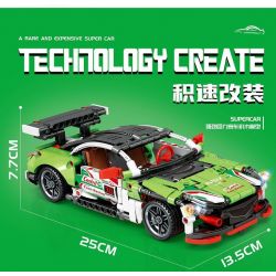 LEIBAO 8216 non  XE KÉO OUGE NSX tỷ lệ 1:24 bộ đồ chơi xếp lắp ráp ghép mô hình  Kỹ Thuật Công Nghệ Cao Mô Hình Phương Tiện 458 khối
