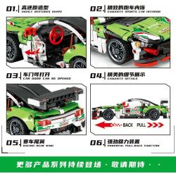 LEIBAO 8216 non  XE KÉO OUGE NSX tỷ lệ 1:24 bộ đồ chơi xếp lắp ráp ghép mô hình  Kỹ Thuật Công Nghệ Cao Mô Hình Phương Tiện 458 khối