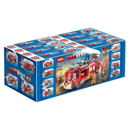 LWCK 80004 non  XE CHỮA CHÁY TURBOJET 8 TỔ HỢP bộ đồ chơi xếp lắp ráp ghép mô hình Fire Rescure FIRE HERO Cứu Hỏa 813 khối