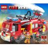 LWCK 80004 non  XE CHỮA CHÁY TURBOJET 8 TỔ HỢP bộ đồ chơi xếp lắp ráp ghép mô hình Fire Rescure FIRE HERO Cứu Hỏa 813 khối