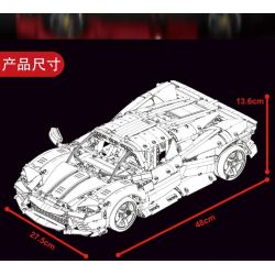 TA GAOLE T5032 5032 non  FERRARI DAYTONA SP3 1:10 tỷ lệ 1:10 bộ đồ chơi xếp lắp ráp ghép mô hình  Kỹ Thuật Công Nghệ Cao Mô Hình Phương Tiện 2438 khối