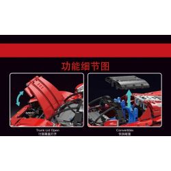 TA GAOLE T5032 5032 non  FERRARI DAYTONA SP3 1:10 tỷ lệ 1:10 bộ đồ chơi xếp lắp ráp ghép mô hình  Kỹ Thuật Công Nghệ Cao Mô Hình Phương Tiện 2438 khối