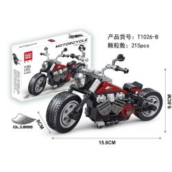 GAOMISI T1026-B 1026-B non  MÔ TÔ HARLEY bộ đồ chơi xếp lắp ráp ghép mô hình Motorcycle Motorbike Xe Hai Bánh 215 khối