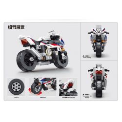 GAOMISI T1026-A 1026-A non  BMW RR bộ đồ chơi xếp lắp ráp ghép mô hình Motorcycle Motorbike Xe Hai Bánh 246 khối