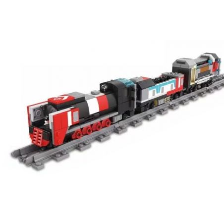 Kazi KY98264 98264 non  ADVANCE STEAM TRAIN 4 KẾT HỢP bộ đồ chơi xếp lắp ráp ghép mô hình Trains CITY TRAIN Tàu Hỏa 545 khối