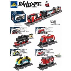 Kazi KY98264 98264 non  ADVANCE STEAM TRAIN 4 KẾT HỢP bộ đồ chơi xếp lắp ráp ghép mô hình Trains CITY TRAIN Tàu Hỏa 545 khối