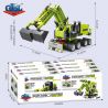 GBL KY1081 1081 non  MÁY XÚC CATERPILLAR 8 TỔ HỢP bộ đồ chơi xếp lắp ráp ghép mô hình  PROJECT MACHINE Kỹ Thuật Công Nghệ Cao Mô Hình Phương Tiện 875 khối