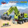 GBL KY1081 1081 non  MÁY XÚC CATERPILLAR 8 TỔ HỢP bộ đồ chơi xếp lắp ráp ghép mô hình  PROJECT MACHINE Kỹ Thuật Công Nghệ Cao Mô Hình Phương Tiện 875 khối