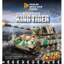 PanlosBrick 632016 Panlos Brick 632016 non  XE TĂNG BỌC THÉP HẠNG NẶNG KING TIGER bộ đồ chơi xếp lắp ráp ghép mô hình Military Army KING TIGER HEAVY TANK Quân Sự Bộ Đội 1974 khối