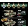 PanlosBrick 632016 Panlos Brick 632016 non  XE TĂNG BỌC THÉP HẠNG NẶNG KING TIGER bộ đồ chơi xếp lắp ráp ghép mô hình Military Army KING TIGER HEAVY TANK Quân Sự Bộ Đội 1974 khối