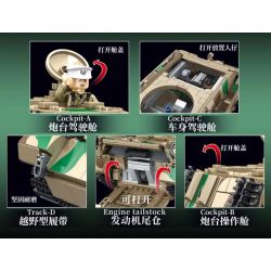 PanlosBrick 632016 Panlos Brick 632016 non  XE TĂNG BỌC THÉP HẠNG NẶNG KING TIGER bộ đồ chơi xếp lắp ráp ghép mô hình Military Army KING TIGER HEAVY TANK Quân Sự Bộ Đội 1974 khối