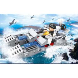 JP 68001 non  KINGDOM HEAVY WARSHIP 4 TỔ HỢP MÁY BAY CHIẾN ĐẤU PHANTOM TÀU TẤN CÔNG F1 NÉM BOM B3 TÊN LỬA LỚP WASP bộ đồ chơi xếp lắp ráp ghép mô hình Military Army PEACE Quân Sự Bộ Đội 799 khối