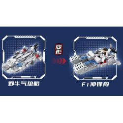 JP 68001 non  KINGDOM HEAVY WARSHIP 4 TỔ HỢP MÁY BAY CHIẾN ĐẤU PHANTOM TÀU TẤN CÔNG F1 NÉM BOM B3 TÊN LỬA LỚP WASP bộ đồ chơi xếp lắp ráp ghép mô hình Military Army PEACE Quân Sự Bộ Đội 799 khối