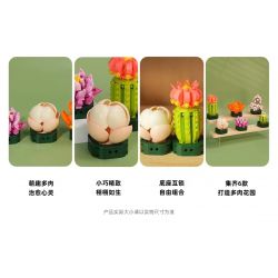 JAKI JK2728 2728 non  CÂY GỖ MỌNG NƯỚC 6 LOẠI VŨ ĐIỆU HOÀNG HÔN ĐÀO TRỨNG XƯƠNG RỒNG HỔ PHÁCH VÀNG MẪU ĐƠN TÍM bộ đồ chơi xếp lắp ráp ghép mô hình Flowers PLANTE Hoa