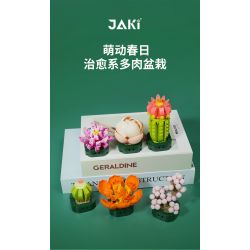 JAKI JK2728 2728 non  CÂY GỖ MỌNG NƯỚC 6 LOẠI VŨ ĐIỆU HOÀNG HÔN ĐÀO TRỨNG XƯƠNG RỒNG HỔ PHÁCH VÀNG MẪU ĐƠN TÍM bộ đồ chơi xếp lắp ráp ghép mô hình Flowers PLANTE Hoa