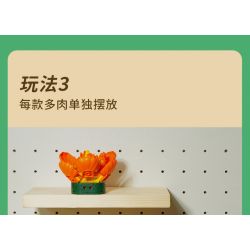 JAKI JK2728 2728 non  CÂY GỖ MỌNG NƯỚC 6 LOẠI VŨ ĐIỆU HOÀNG HÔN ĐÀO TRỨNG XƯƠNG RỒNG HỔ PHÁCH VÀNG MẪU ĐƠN TÍM bộ đồ chơi xếp lắp ráp ghép mô hình Flowers PLANTE Hoa