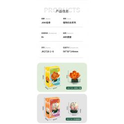 JAKI JK2728 2728 non  CÂY GỖ MỌNG NƯỚC 6 LOẠI VŨ ĐIỆU HOÀNG HÔN ĐÀO TRỨNG XƯƠNG RỒNG HỔ PHÁCH VÀNG MẪU ĐƠN TÍM bộ đồ chơi xếp lắp ráp ghép mô hình Flowers PLANTE Hoa