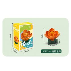 JAKI JK2728 2728 non  CÂY GỖ MỌNG NƯỚC 6 LOẠI VŨ ĐIỆU HOÀNG HÔN ĐÀO TRỨNG XƯƠNG RỒNG HỔ PHÁCH VÀNG MẪU ĐƠN TÍM bộ đồ chơi xếp lắp ráp ghép mô hình Flowers PLANTE Hoa