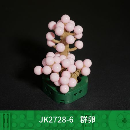 JAKI JK2728 2728 non  CÂY GỖ MỌNG NƯỚC 6 LOẠI VŨ ĐIỆU HOÀNG HÔN ĐÀO TRỨNG XƯƠNG RỒNG HỔ PHÁCH VÀNG MẪU ĐƠN TÍM bộ đồ chơi xếp lắp ráp ghép mô hình Flowers PLANTE Hoa