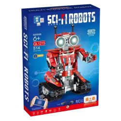 ZHEGAO QL1215 1215 non  ROBOT LẬP TRÌNH ĐIỀU KHIỂN TỪ XA MÀU ĐỎ bộ đồ chơi xếp lắp ráp ghép mô hình SCI-FI ROBOTS 514 khối