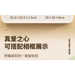 QIZHILE 102706 non  TÌNH YÊU ĐÍCH THỰC bộ đồ chơi xếp lắp ráp ghép mô hình Art LOVING HEAR