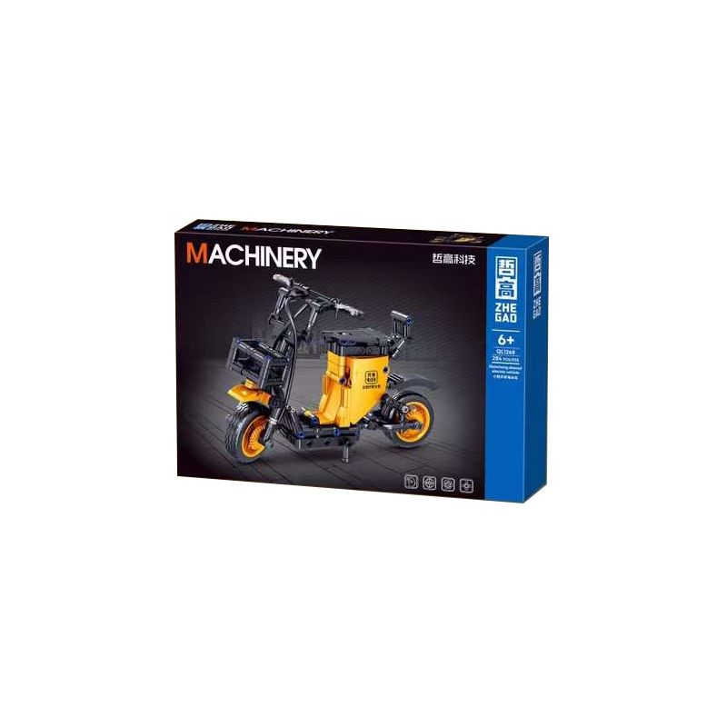 ZHEGAO QL1268 1268 non  XIAOCHENG CHIA SẺ XE ĐIỆN bộ đồ chơi xếp lắp ráp ghép mô hình  MACHINERY Kỹ Thuật Công Nghệ Cao Mô Hình Phương Tiện 284 khối
