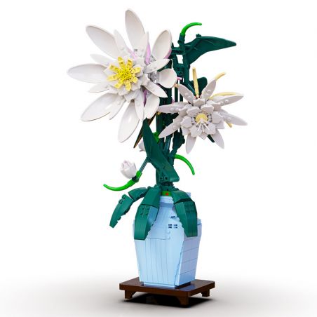 QIZHILE 92034 non  BIỂU MÔ bộ đồ chơi xếp lắp ráp ghép mô hình Flowers EPIPHYLLUM Hoa