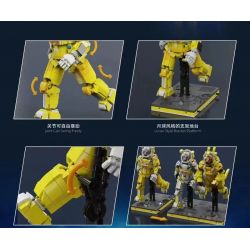 QIZHILE 90039 non  ĐI BỘ MỘT MÌNH TRÊN MẶT TRĂNG ĐỒ KHÔNG GIAN DUGU YUE bộ đồ chơi xếp lắp ráp ghép mô hình Moon Man Người Đàn Ông Trên Mặt Trăng