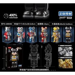 WANGAO 188006 non  GẤU CƠ BATMAN 400% bộ đồ chơi xếp lắp ráp ghép mô hình The  Batman Movie BEAR ROBOT Người Dơi Bảo Vệ Gotham