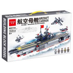 MINGDI K0114 0114 K0366 0366 non  MÔ HÌNH TÀU SÂN BAY bộ đồ chơi xếp lắp ráp ghép mô hình Military Army AIRCRAFT CARRIER Quân Sự Bộ Đội 763 khối