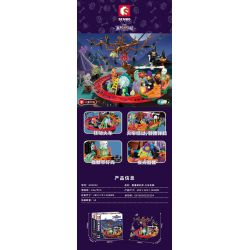 SEMBO 605022 non  CÔNG VIÊN XE LỬA bộ đồ chơi xếp lắp ráp ghép mô hình 526 khối