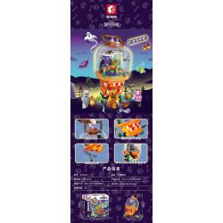 SEMBO 605021 non  ĐÈN LỒNG HALLOWEEN bộ đồ chơi xếp lắp ráp ghép mô hình 358 khối