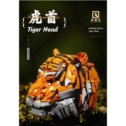 QIZHILE E03000 03000 103000 non  ĐẦU HỔ bộ đồ chơi xếp lắp ráp ghép mô hình Creator Expert TIGER HEAD Chuyên Gia Sáng Tạo