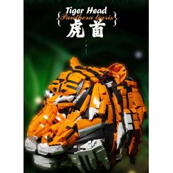 QIZHILE E03000 03000 103000 non  ĐẦU HỔ bộ đồ chơi xếp lắp ráp ghép mô hình Creator Expert TIGER HEAD Chuyên Gia Sáng Tạo