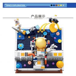 ZHEGAO DZ1014 1014 non  THÁM HIỂM KHÔNG GIAN bộ đồ chơi xếp lắp ráp ghép mô hình Space Exploration PAINTING SPACE EXPLORATION 542 khối