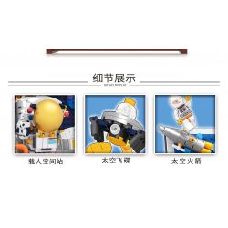 ZHEGAO DZ1014 1014 non  THÁM HIỂM KHÔNG GIAN bộ đồ chơi xếp lắp ráp ghép mô hình Space Exploration PAINTING SPACE EXPLORATION 542 khối