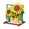 ZHEGAO DZ1013 1013 non  HƯỚNG DƯƠNG MAY MẮN bộ đồ chơi xếp lắp ráp ghép mô hình Art PAINTING SUNFLOWER LIFE 580 khối
