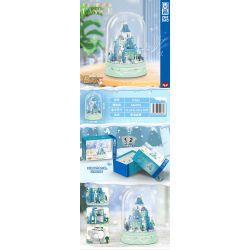 ZHEGAO 01042 non  LÂU ĐÀI TUYẾT bộ đồ chơi xếp lắp ráp ghép mô hình SNOW CASTLE 546 khối