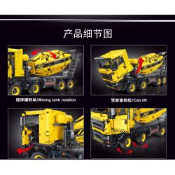 TA GAOLE T4005 4005 non  XE TRỘN XI MĂNG bộ đồ chơi xếp lắp ráp ghép mô hình  MIXER TRUCK Kỹ Thuật Công Nghệ Cao Mô Hình Phương Tiện 3388 khối