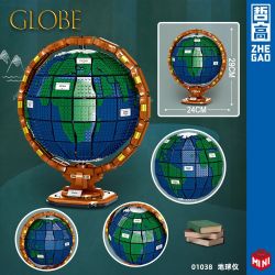 ZHEGAO 01038 non  KHỐI CẦU bộ đồ chơi xếp lắp ráp ghép mô hình Creator Expert GLOBE Chuyên Gia Sáng Tạo 2514 khối