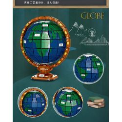 ZHEGAO 01038 non  KHỐI CẦU bộ đồ chơi xếp lắp ráp ghép mô hình Creator Expert GLOBE Chuyên Gia Sáng Tạo 2514 khối