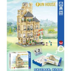 ZHEGAO 01006 non  PHÒNG ĐỒ CHƠI bộ đồ chơi xếp lắp ráp ghép mô hình Creator Expert FUN HOUSE Chuyên Gia Sáng Tạo 4851 khối