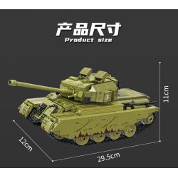 PanlosBrick 676008 Panlos Brick 676008 non  XE TĂNG CENTURION bộ đồ chơi xếp lắp ráp ghép mô hình Military Army CENTURION MAIN BATTLE TANK Quân Sự Bộ Đội 969 khối