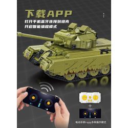 PanlosBrick 676008 Panlos Brick 676008 non  XE TĂNG CENTURION bộ đồ chơi xếp lắp ráp ghép mô hình Military Army CENTURION MAIN BATTLE TANK Quân Sự Bộ Đội 969 khối