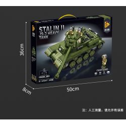 PanlosBrick 676007 Panlos Brick 676007 non  XE TĂNG JS-2 "STALIN 2" bộ đồ chơi xếp lắp ráp ghép mô hình Military Army STALIN II JS-2 HEAVY TANK Quân Sự Bộ Đội 928 khối